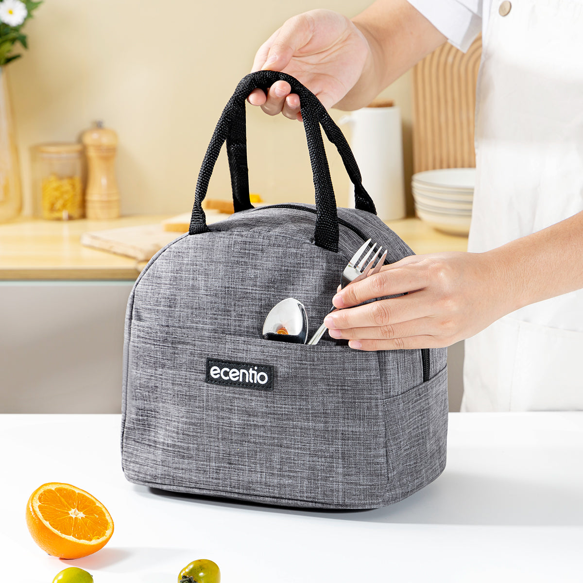 ecentio Tas Bekal Kotak Makn Bag Lunch Cooler Bag Tas Makanan - ecentio