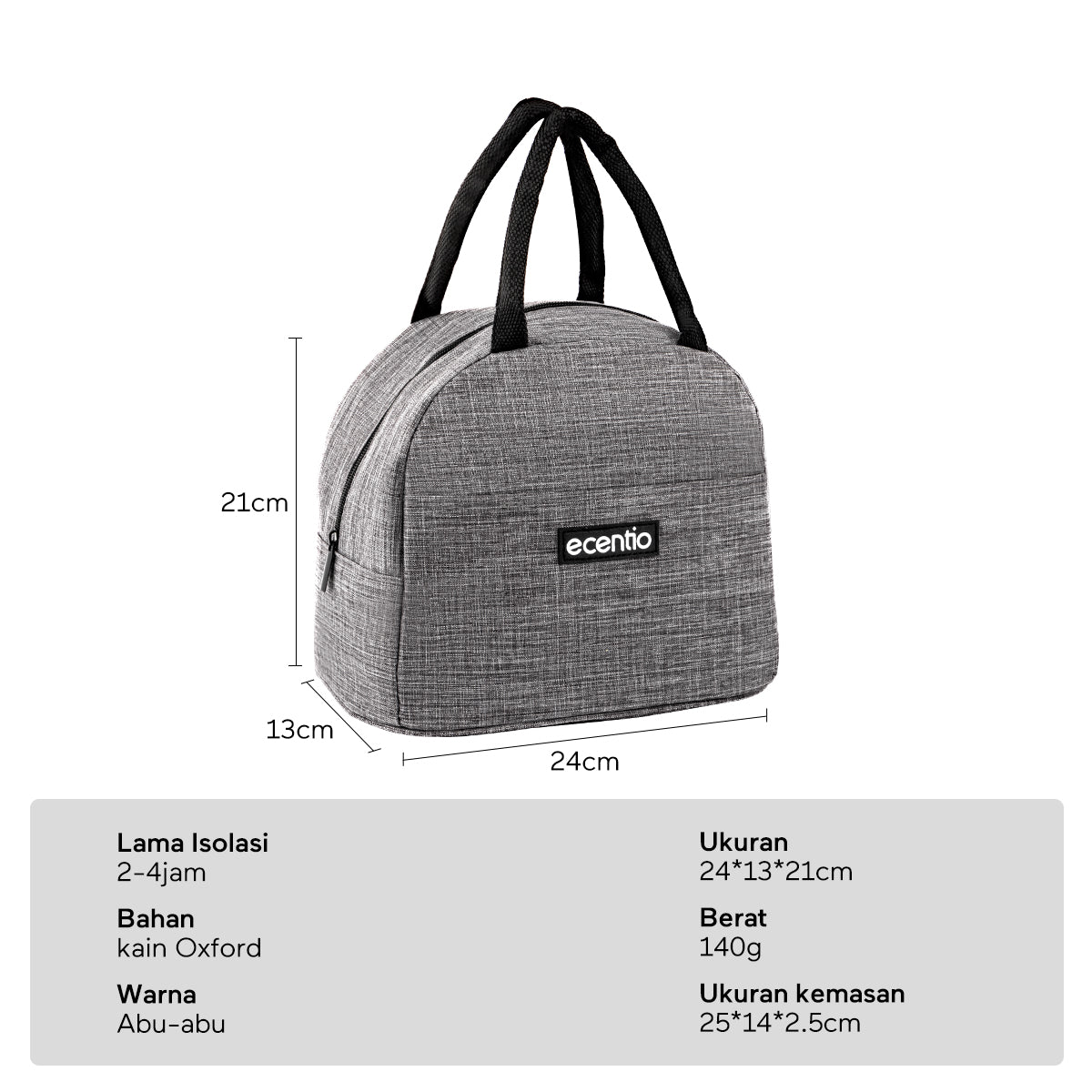 ecentio Tas Bekal Kotak Makn Bag Lunch Cooler Bag Tas Makanan - ecentio