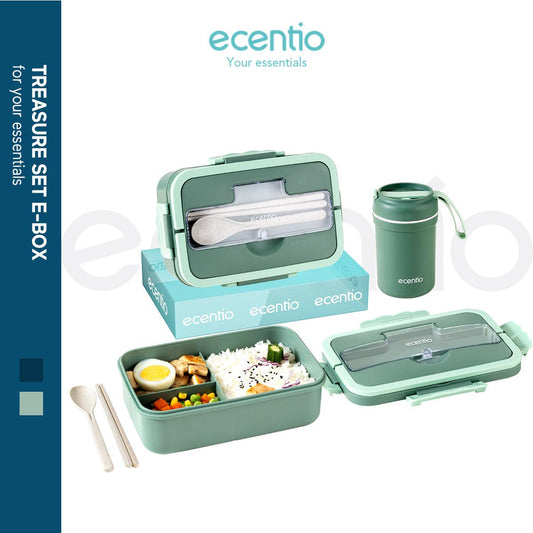 ecentio kotak makan set cangkir soup lunch box - ecentio
