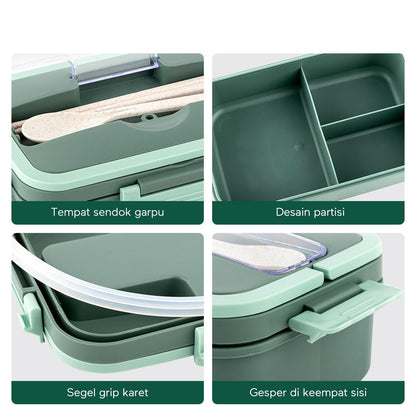 ecentio Lunch Box Set Bento Box 2pcs 100ML+330ML