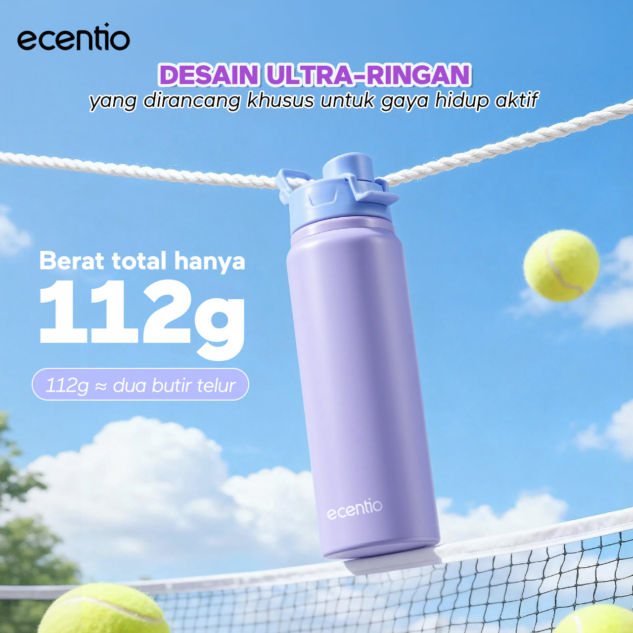 【ecentio Purple Aesthetic Bekal Set】ecentio Kotak Bekal 4 Grid Stainless Steel 304 1000ml Bento Box Kapasitas Besar Kedap & Anti Bocor Kotak Makan Khusus untuk Kerja & Sekolah Dilengkapi garpu & sendok