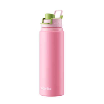 [Sweet Mist Series] ecentio tumbler aesthetic premium Stainless Steel & Aluminium portable 500ml/750ml Botol minum besar Thermos Tetap hangat 24 JAM & dingin 10 JAM anti bocor mudah dibersihkan gaya manis look elegant aesthetic
