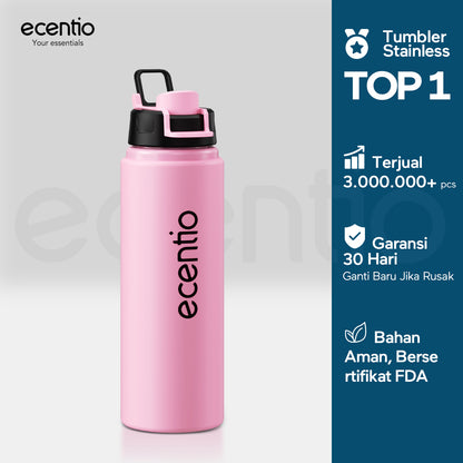 ecentio Botol Minum Aluminium Aesthetic Pink Ungu Super Ringan 112g 750ml Mudah Dibawa Travelling Viral Tutup Tidak Mudah Hilang Untuk Semua Acara