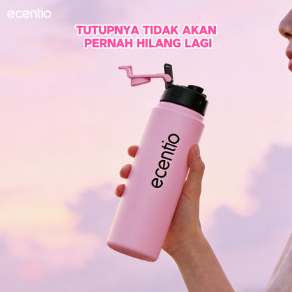 ecentio Botol Minum Aluminium Aesthetic Pink Ungu Super Ringan 112g 750ml Mudah Dibawa Travelling Viral Tutup Tidak Mudah Hilang Untuk Semua Acara
