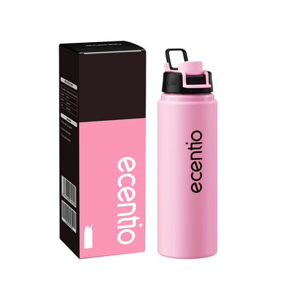 ecentio Botol Minum Aluminium Aesthetic Pink Ungu Super Ringan 112g 750ml Mudah Dibawa Travelling Viral Tutup Tidak Mudah Hilang Untuk Semua Acara