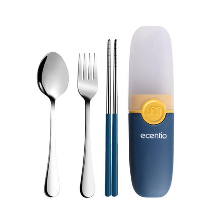 ecentio set alat makan 3pcs 430knife Sendok garpu set stainless