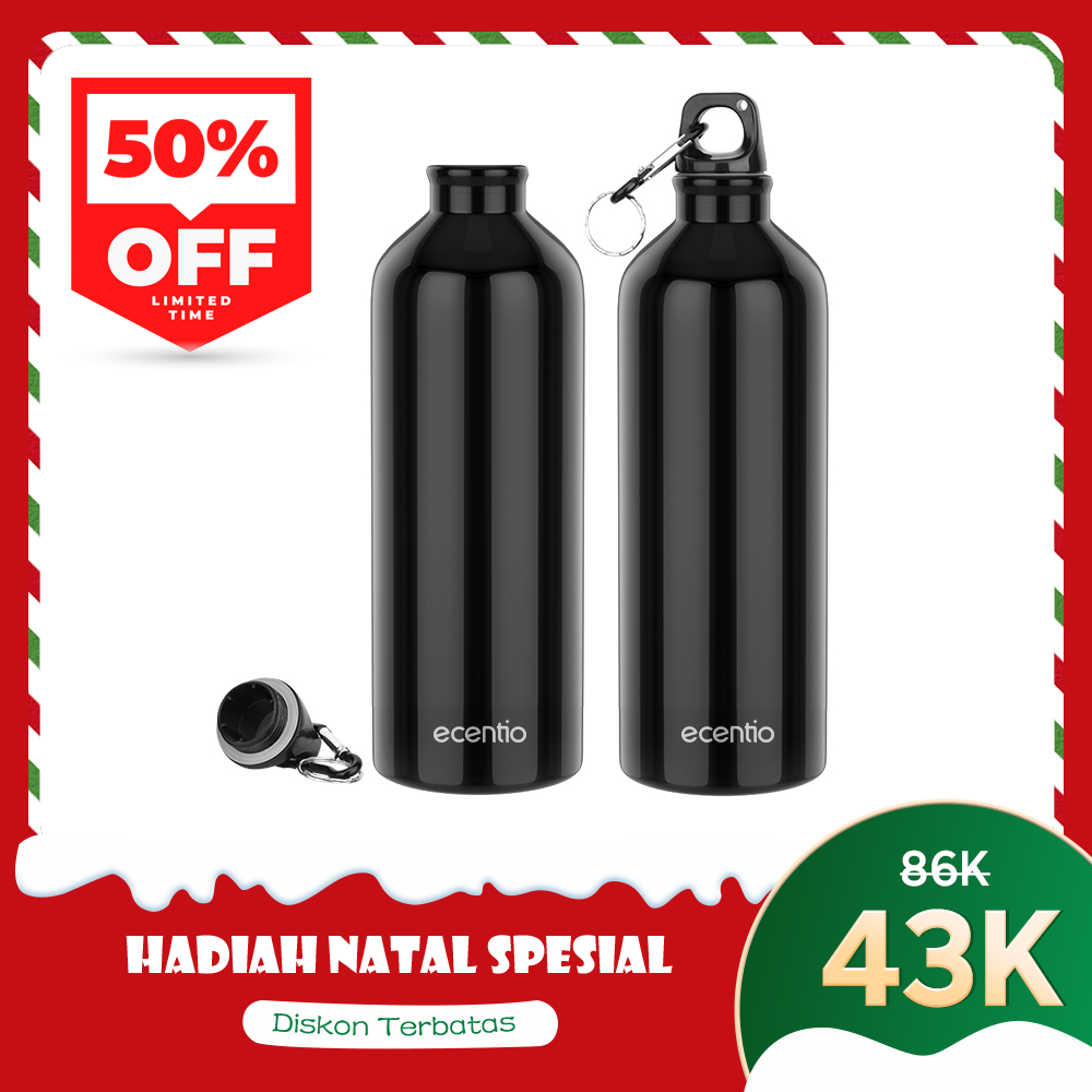 ecentio botol minum olahraga cangkir air olahraga alumin 1000ML