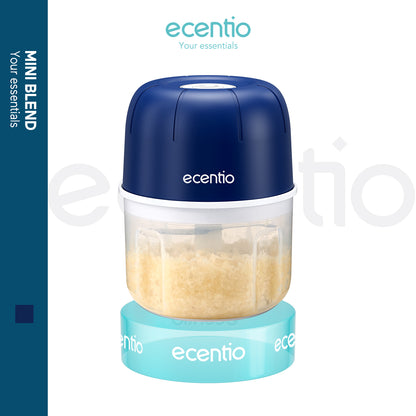 【2PCS bundle】ecentio mini chopper 6 pisau 250ml mixer portable blender bumbu biru gelap coper