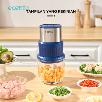 ecentio 3 in 1 kaca Chopper blender 2500ml+800ml+450ml anak multi-fungsi kaca penggiling daging mesin memasak mesin makanan pendamping