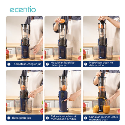 【🌟Pre-Order】ecentio slow juicer portable tanpa ampas bear 550ML+600ML 150W blender fruit juice machine