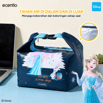 Pre-Order [Back To School] ecentio Disney Elsa botol minum anak & kotak makan anak 800ml anti tumpah lunch box gratis sendok tas bekal tas sekolah back to school kotak snack aman makanan BPA Free tahan panas tahan bocor
