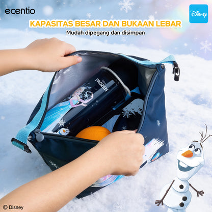 Pre-Order [Back To School] ecentio Disney Elsa botol minum anak & kotak makan anak 800ml anti tumpah lunch box gratis sendok tas bekal tas sekolah back to school kotak snack aman makanan BPA Free tahan panas tahan bocor