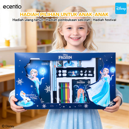 Pre-Order [Back To School] ecentio Disney Elsa botol minum anak & kotak makan anak 800ml anti tumpah lunch box gratis sendok tas bekal tas sekolah back to school kotak snack aman makanan BPA Free tahan panas tahan bocor