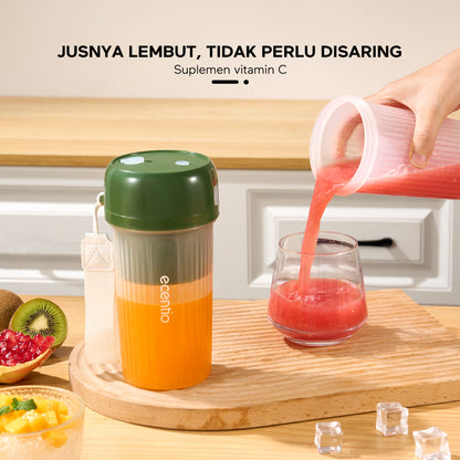 【GARANSI 12 BULAN】ecentio juicer jus 350ml 12 pisau Produk baru pada 2024 dengan sedotan portable blender mini