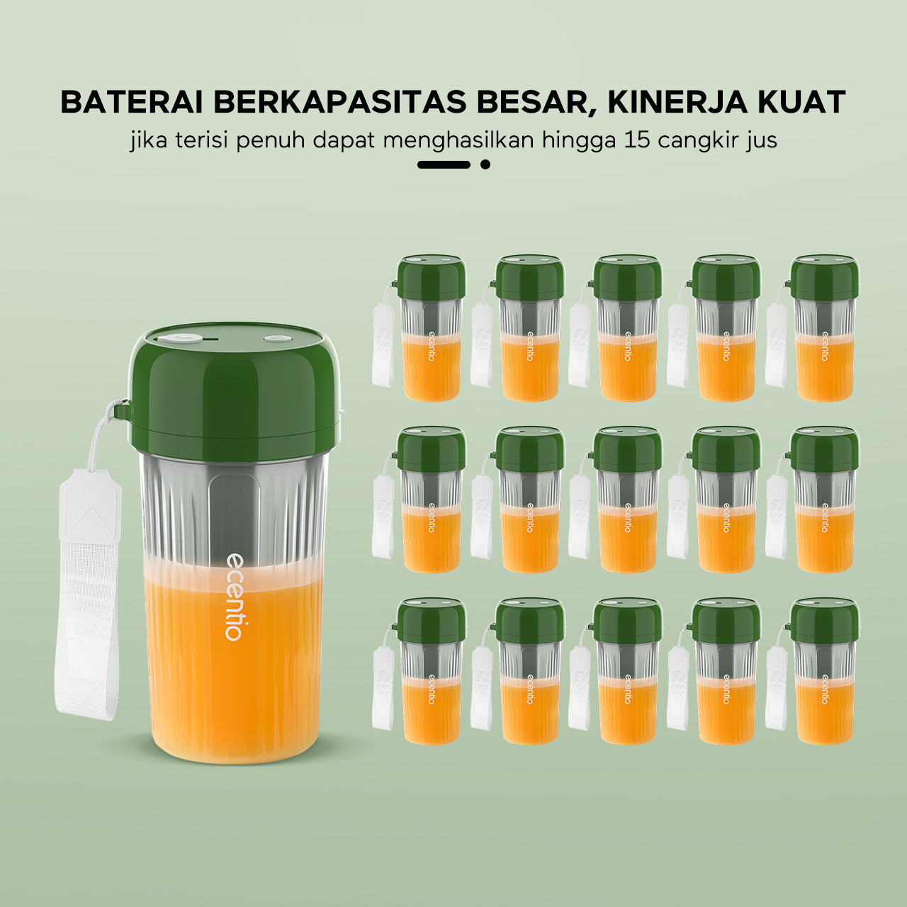 【GARANSI 12 BULAN】ecentio juicer jus 350ml 12 pisau Produk baru pada 2024 dengan sedotan portable blender mini