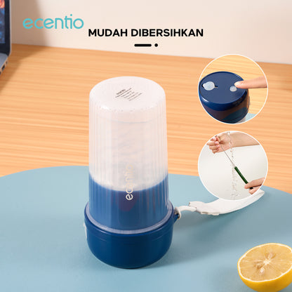 ecentio juicer jus 350ml 12 pisau dengan sedotan portable blender mini