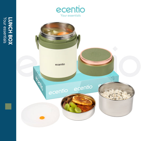 ecentio 2L-3 layers-insulated lunch box portable bucket