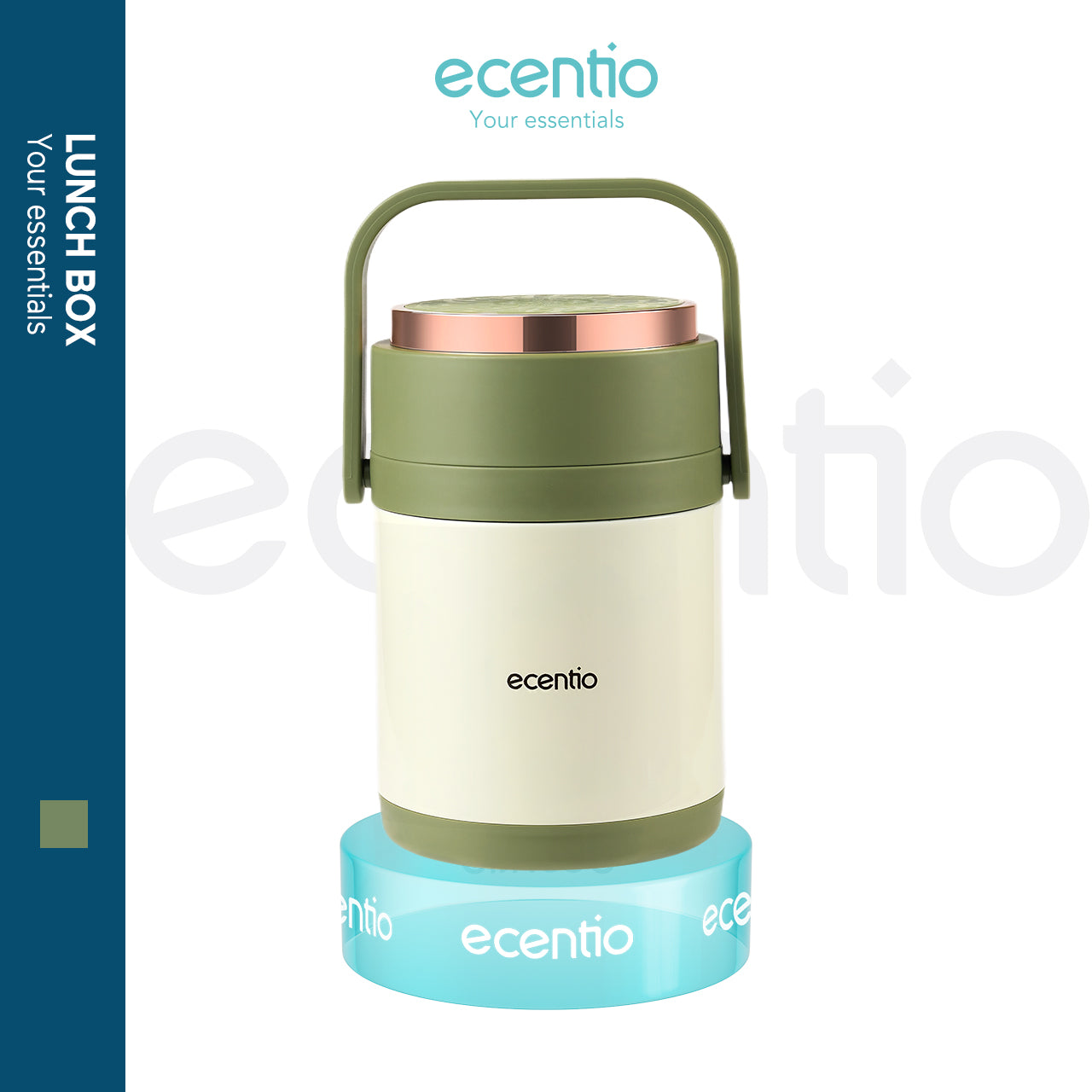 【🌟Pre-Order】ecentio 2L-3 layers-insulated lunch box portable bucket