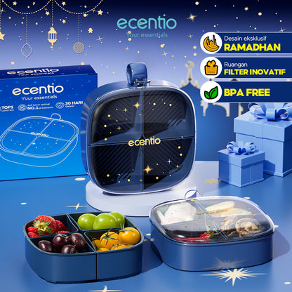 【🌟Pre-Order】【Ramadan Exclusive】ecentio Wadah Penyimpanan Makanan 4 Sekat 800ml Bebas BPA