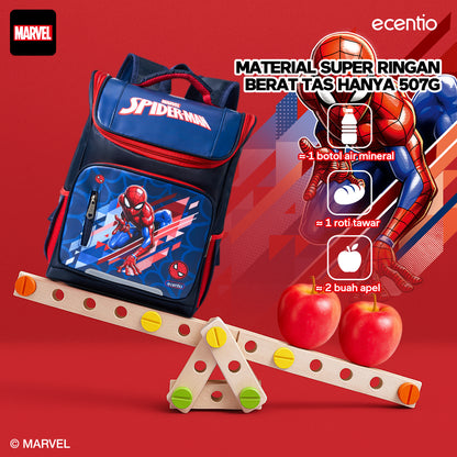 ecentio Tas Anak Sekolah Laki Laki SD Import Bahan Nilon Premium Karakter disney spider man back to school