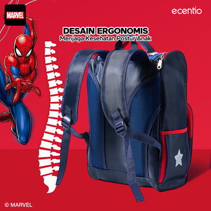 ecentio Tas Anak Sekolah Laki Laki SD Import Bahan Nilon Premium Karakter disney spider man back to school