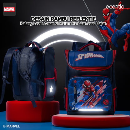 ecentio Tas Anak Sekolah Laki Laki SD Import Bahan Nilon Premium Karakter disney spider man back to school