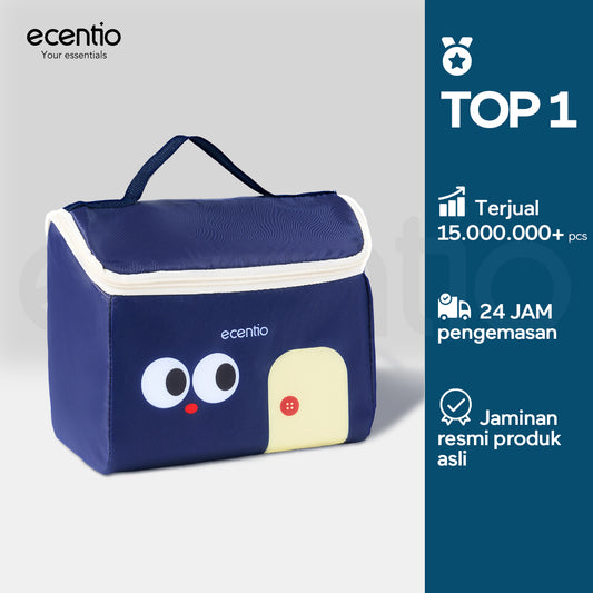 ecentio lunch bag besar Desain Orisinil tas bekal anak sekolah lucu aesthetic portable Bahan tahan air + aluminium foil EPE berinsulasi