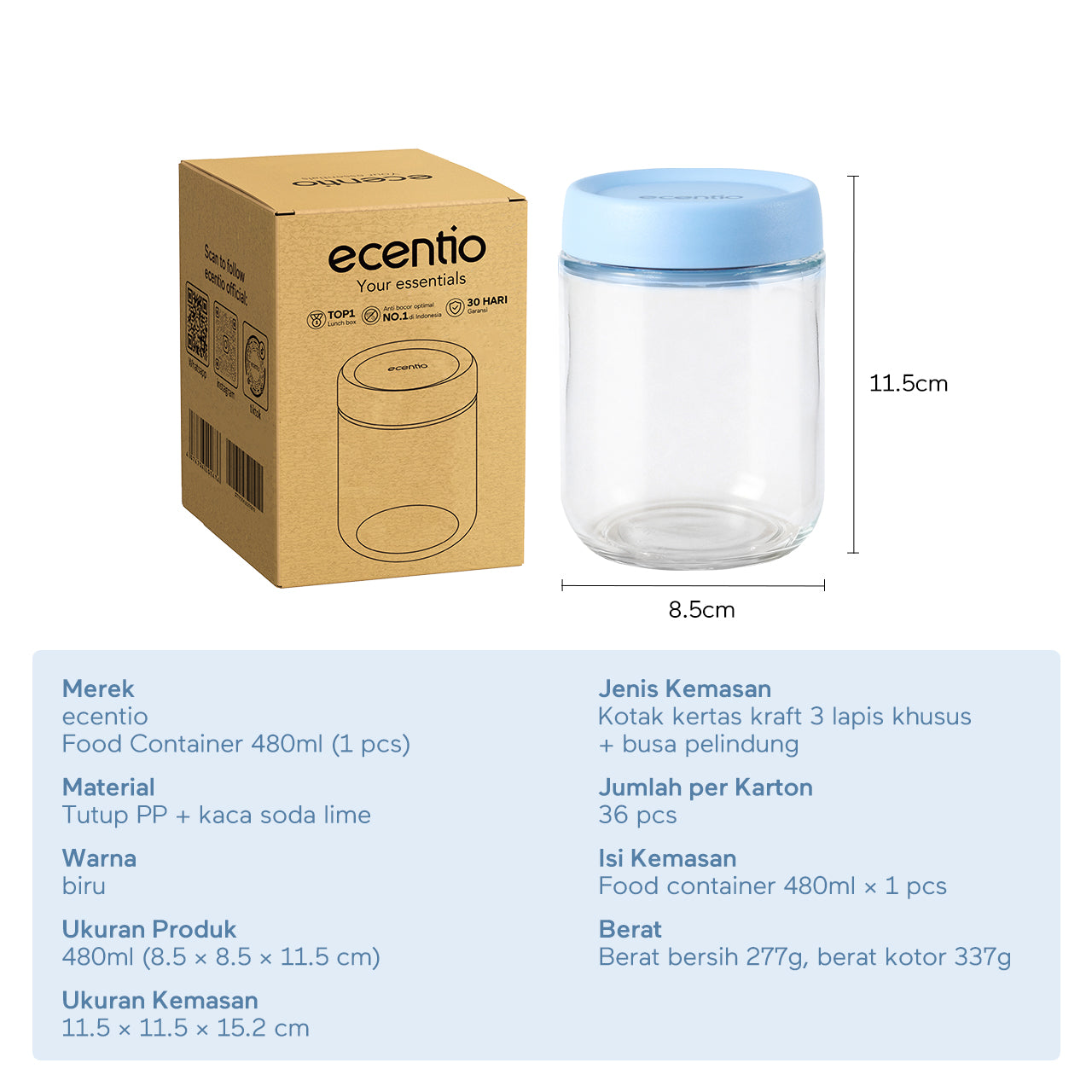ecentio Ramadhan Gift Set — Batik Stainless Tumbler + Glass Container + Sajadah