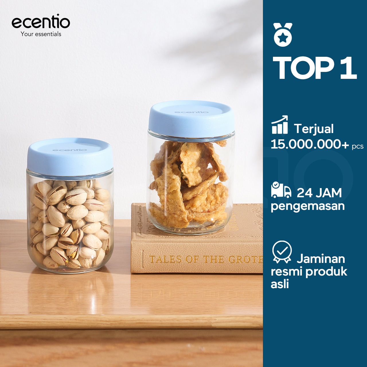 ecentio Ramadhan Gift Set — Batik Stainless Tumbler + Glass Container + Sajadah