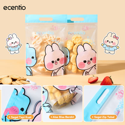 [accessories] ecentio Tas Bekal, Tas Camilan, Bahan komposit tebal 12 micron, anti minyak dan anti kelembaban,Bahan grade makanan, aman dan tidak berbau Kantong Makanan Tebal