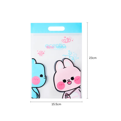 ecentio Paket Hemat Dapur Serbaguna｜Toples Kaca 3pcs + Piring Plastik Persegi 2pcs + Kantong Snack 6pcs