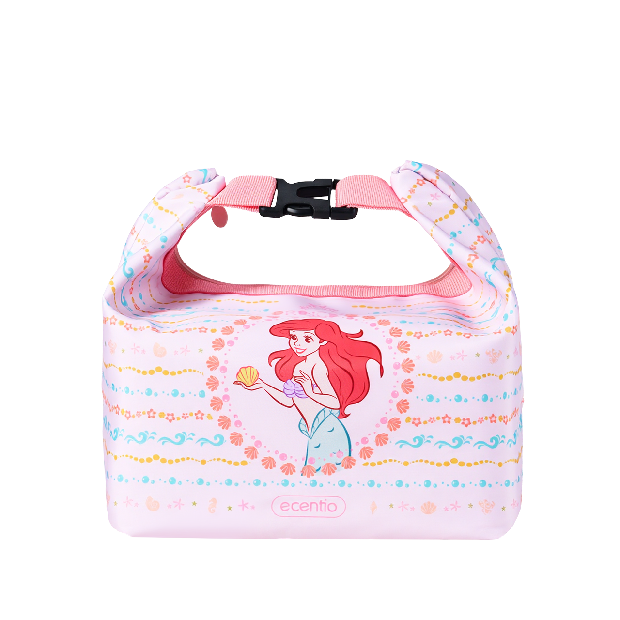 [Back To School] ecentio × Disney Princess Ariel Botol Minum & Kotak Makan Anak Anti Tumpah Lunch Box Snack box Free Sendok Tas Bekal BPA Free Tahan Panas - PO 11 June