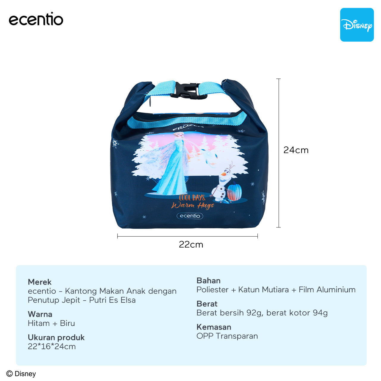 Pre-Order ecentio x Disney Paket Kolaborasi  Kotak camilan Spider-Man dan Putri Elsa serta gelas lucu yang bebas BPA, tas bekal
