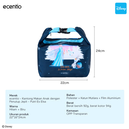 Pre-Order ecentio x Disney Paket Kolaborasi  Kotak camilan Spider-Man dan Putri Elsa serta gelas lucu yang bebas BPA, tas bekal
