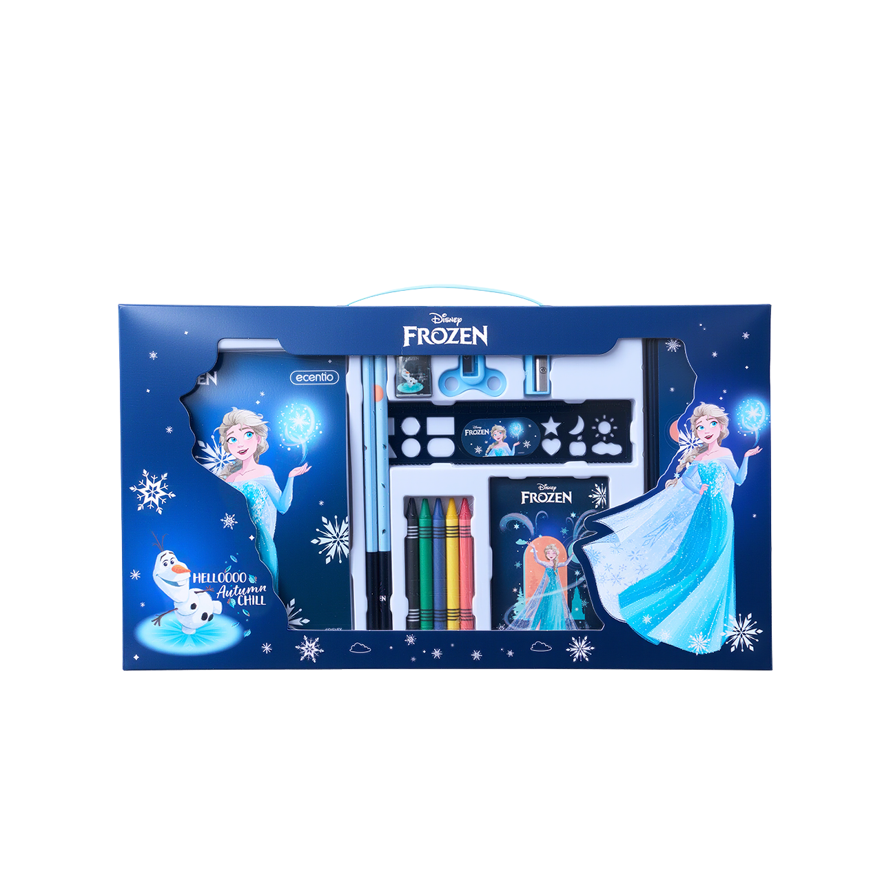 Pre-Order [Back To School] ecentio Disney Elsa botol minum anak & kotak makan anak 800ml anti tumpah lunch box gratis sendok tas bekal tas sekolah back to school kotak snack aman makanan BPA Free tahan panas tahan bocor