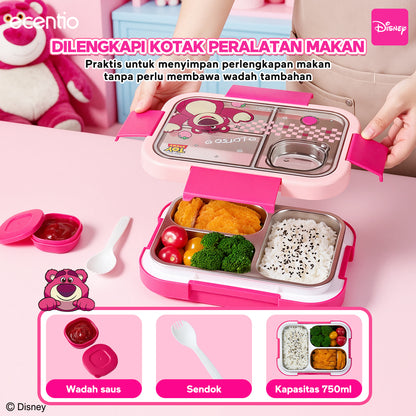 [Back To School] ecentio Kotak Makan Anak Lotso Set Bekal Sekolah Lunch Box Stainless 750ml Botol Minum 900ml Tas Bekal BPA Free Tempat Makan Anak