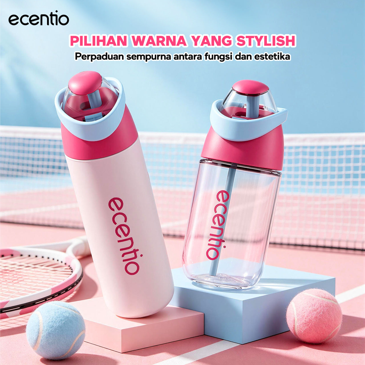 ecentio Tumbler Stainless anak 550ml/750ml Portable Thermos Botol Minum Besar Dengan Tas Tahan Panas Dingin 24 Jam Aesthetic Lucu Termos Air Panas Kopi Dengan Sedotan Cocok Untuk Sekolah Anak Laki-Laki