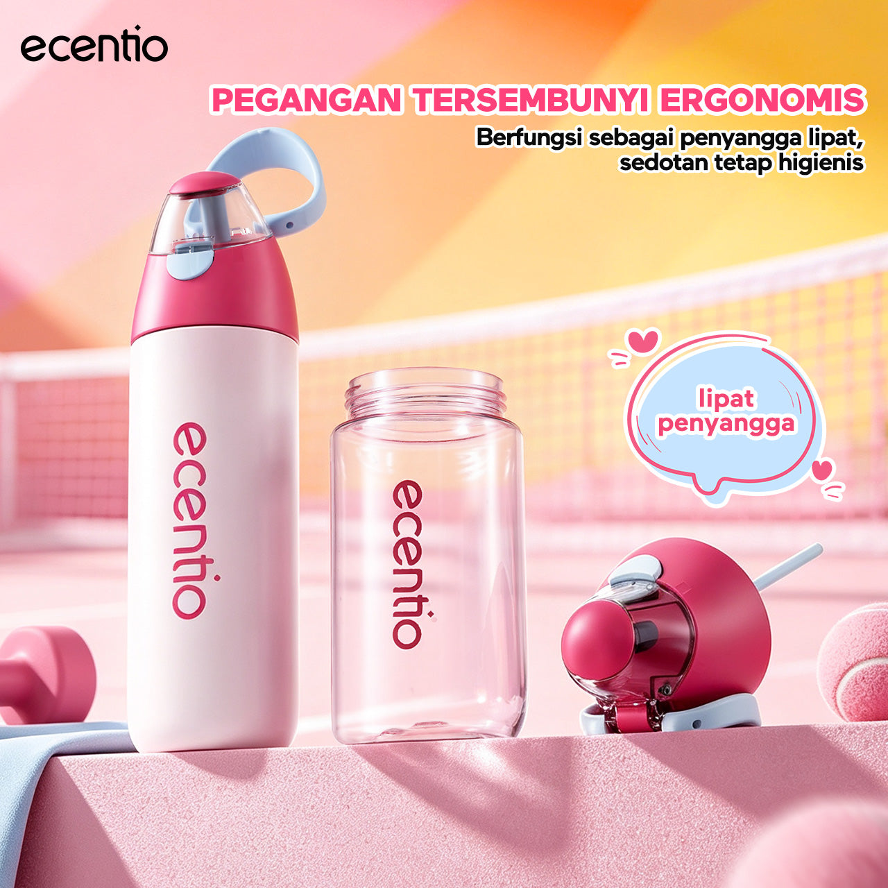 ecentio Tumbler Stainless anak 550ml/750ml Portable Thermos Botol Minum Besar Dengan Tas Tahan Panas Dingin 24 Jam Aesthetic Lucu Termos Air Panas Kopi Dengan Sedotan Cocok Untuk Sekolah Anak Laki-Laki