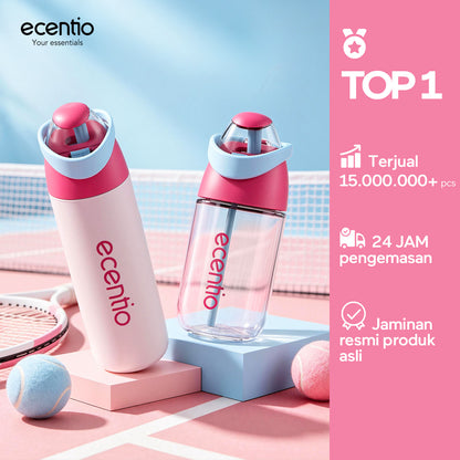 ecentio Tumbler Stainless anak 550ml/750ml Portable Thermos Botol Minum Besar Dengan Tas Tahan Panas Dingin 24 Jam Aesthetic Lucu Termos Air Panas Kopi Dengan Sedotan Cocok Untuk Sekolah Anak Laki-Laki