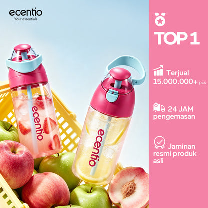 ecentio Tumbler Stainless anak 550ml/750ml Portable Thermos Botol Minum Besar Dengan Tas Tahan Panas Dingin 24 Jam Aesthetic Lucu Termos Air Panas Kopi Dengan Sedotan Cocok Untuk Sekolah Anak Laki-Laki