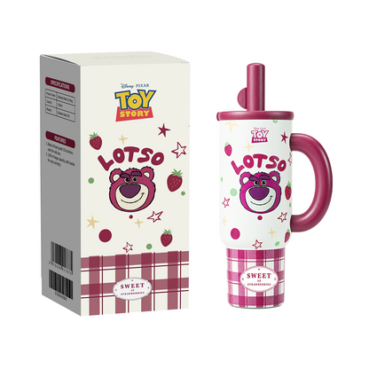 [Lotso][HOT] ecentio Tumbler Stainless Steel 1200ml Lotso Disney Botol Minum Termos Vacuum Tahan Dingin Panas 24 Jam Anti Bocor dengan Sedotan Aesthetic Portable