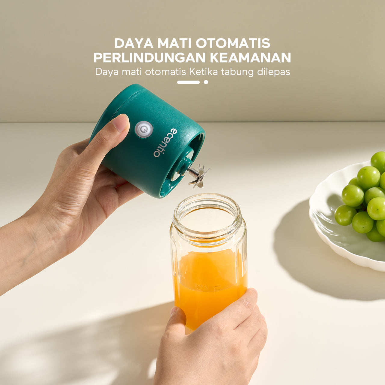 ecentio 8 mata pisau blender 2cup portable juicer