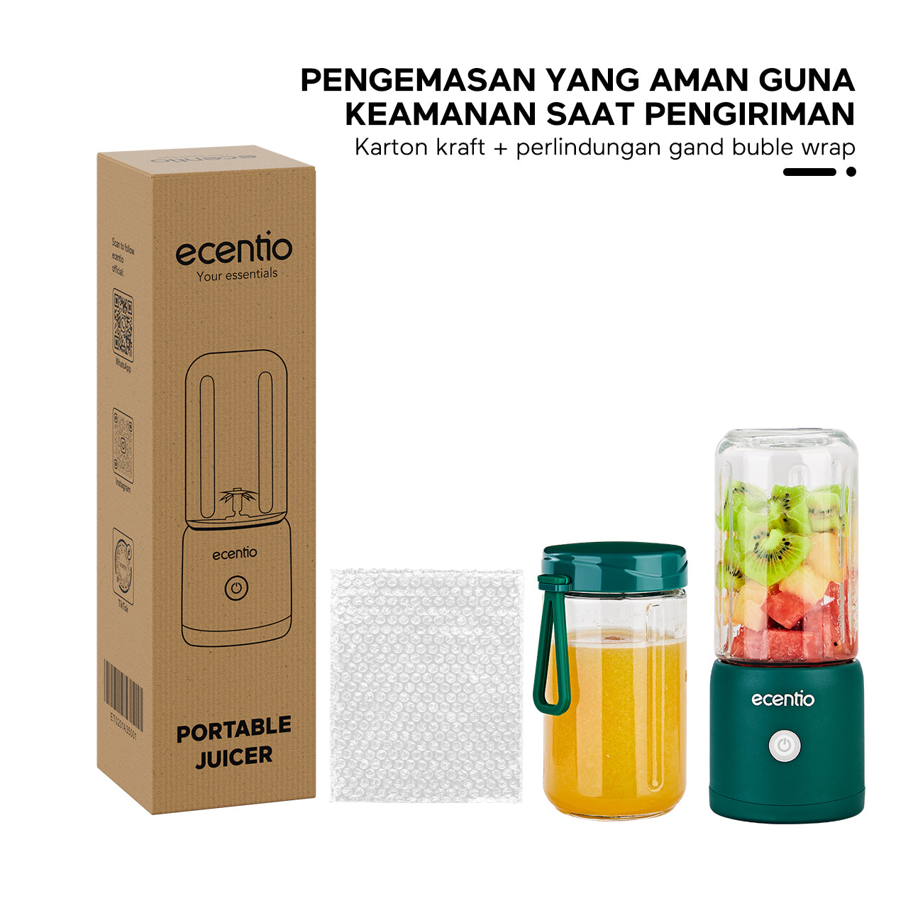 ecentio 8 mata pisau blender 2cup portable juicer