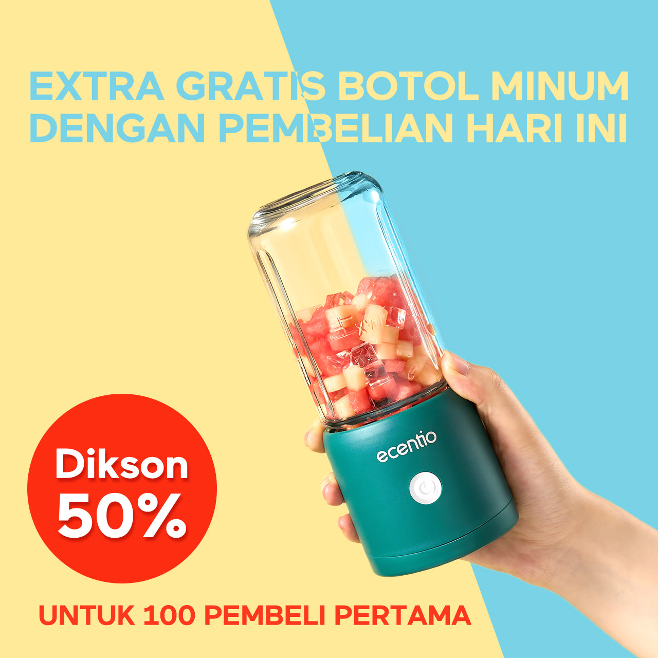 ecentio 8 mata pisau blender 2cup portable juicer