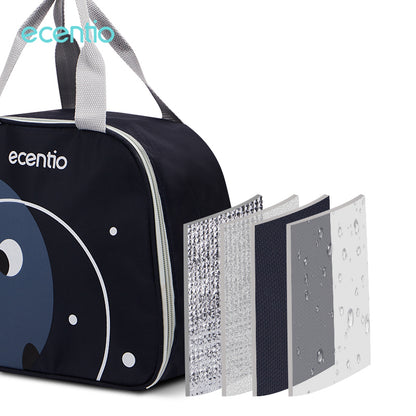 【Buy 1 Get 3】ecentio kotak bekal anti tumpah kotak tempat bekal 1200ml+500ml free sendok kotak saus BPA FREE