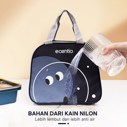 【Buy 1 Get 3】ecentio kotak bekal anti tumpah kotak tempat bekal 1200ml+500ml free sendok kotak saus BPA FREE