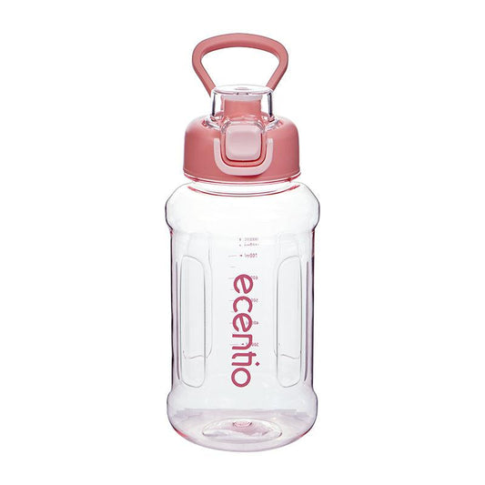 ecentio botol minum 1 liter tumbler bening portable sedotan BPA free