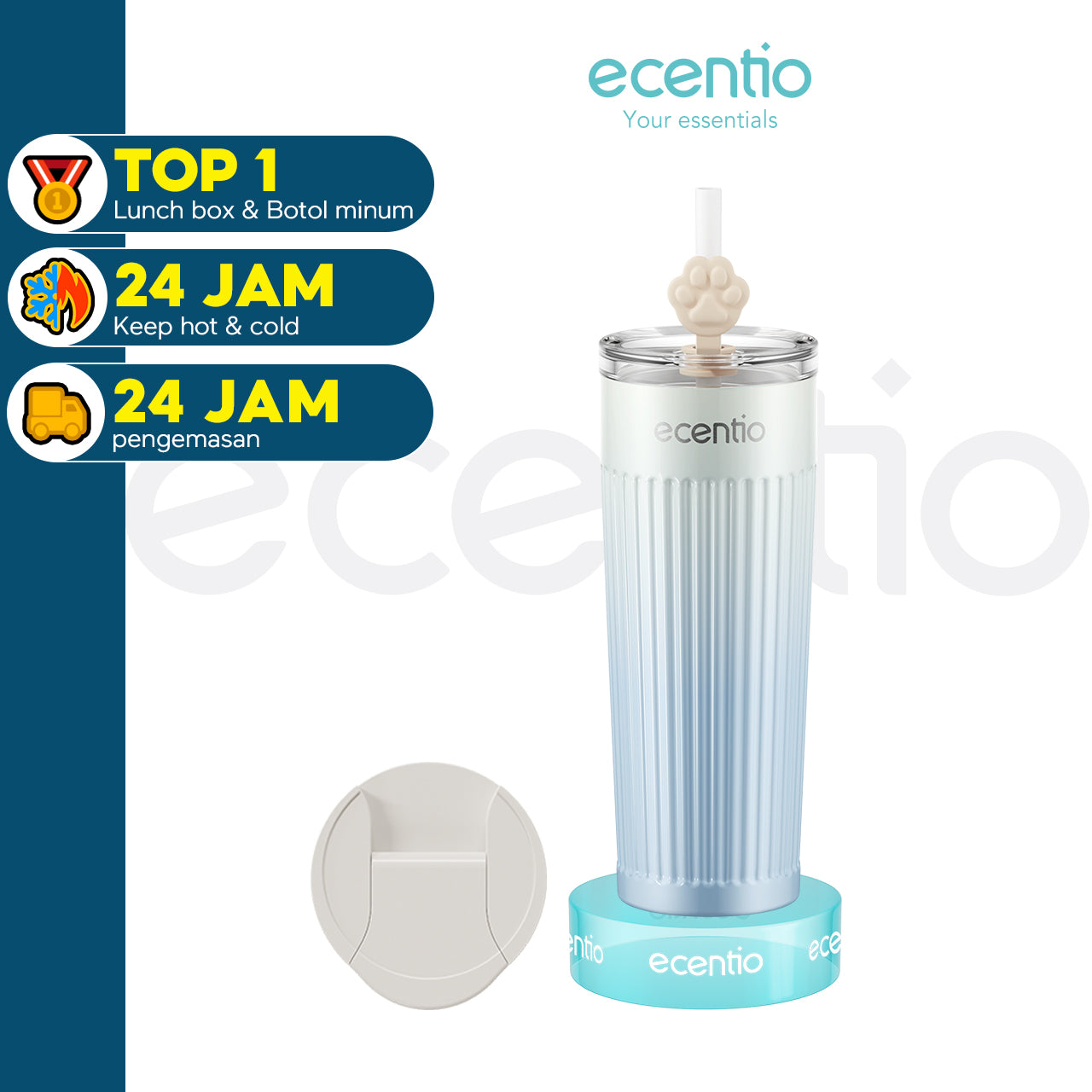 ecentio Botol Minum tumbler coffee Aurora seri Bottle 500ml