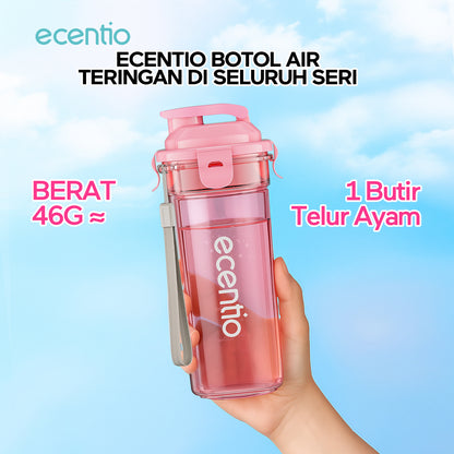 ecentio botol air minum Portable 500ml Olahraga bottle tail benning Anti Bocor BPA free dengan saringan teh