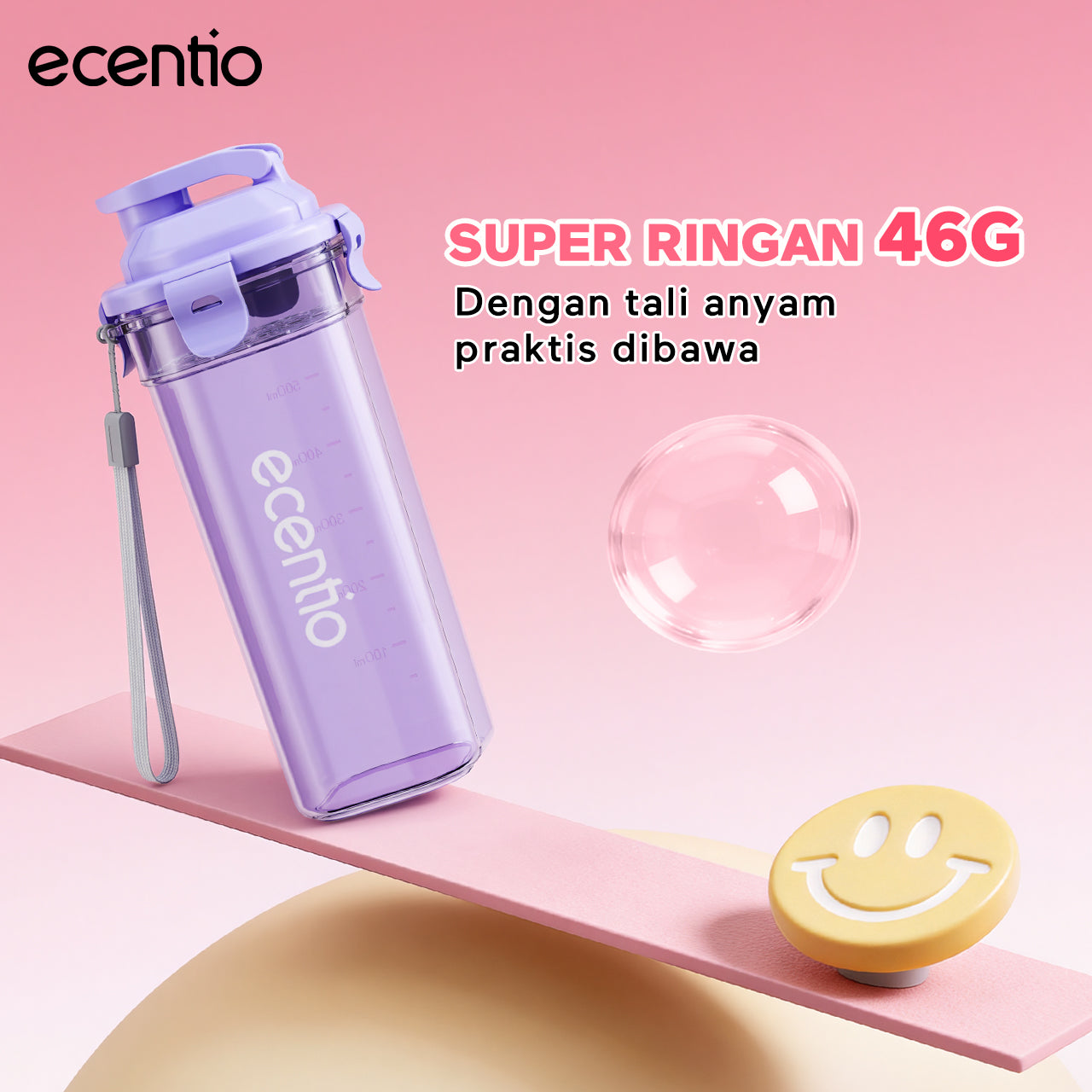 【Buy 1 Get 3】ecentio 3 grid anti tumpah tempat bekal 1100ml Kotak makan wadah bekal kotak sup 100ml BPA FREE）